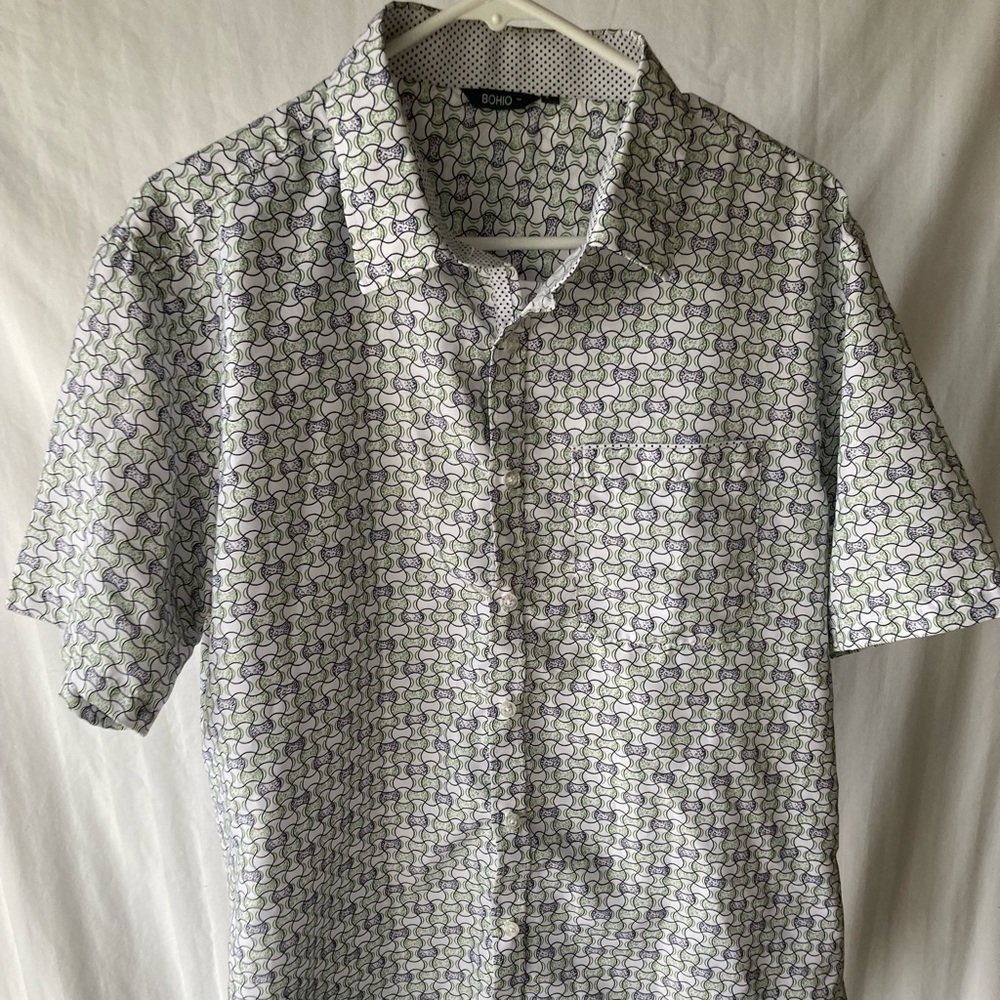 Bohio Green and Black Patterned Shirt